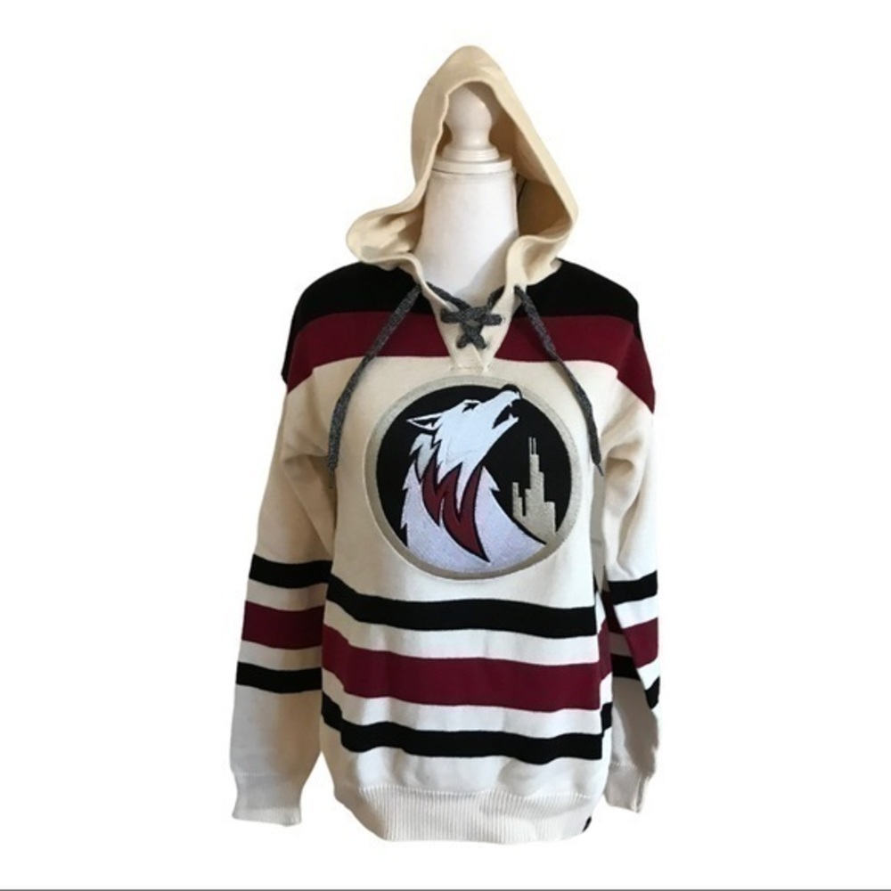 NWT Bruzer Arizona Coyotes Pullover sweater hoodie cream